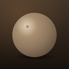 Dorodango app icon — a shiny mud ball at dusk