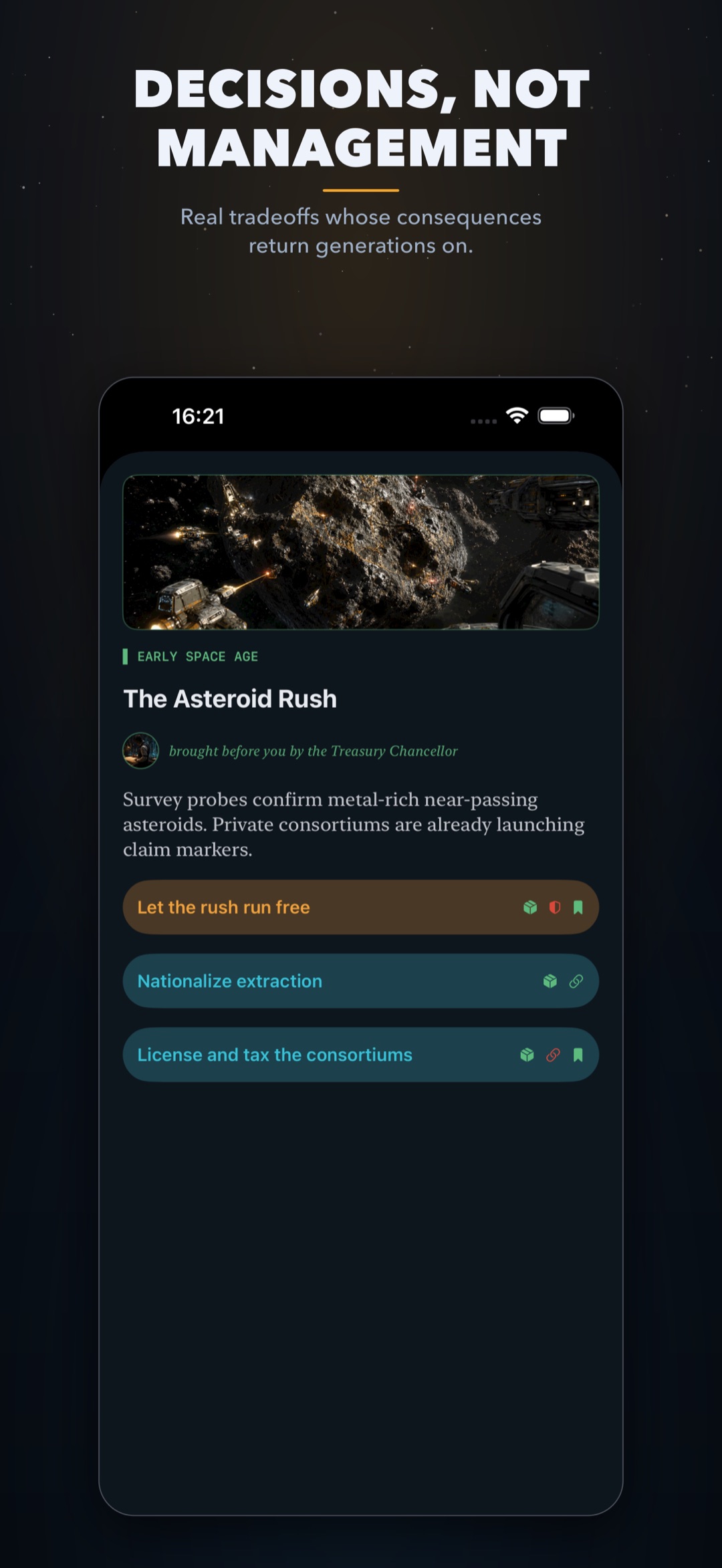 An event-card decision with real tradeoffs.