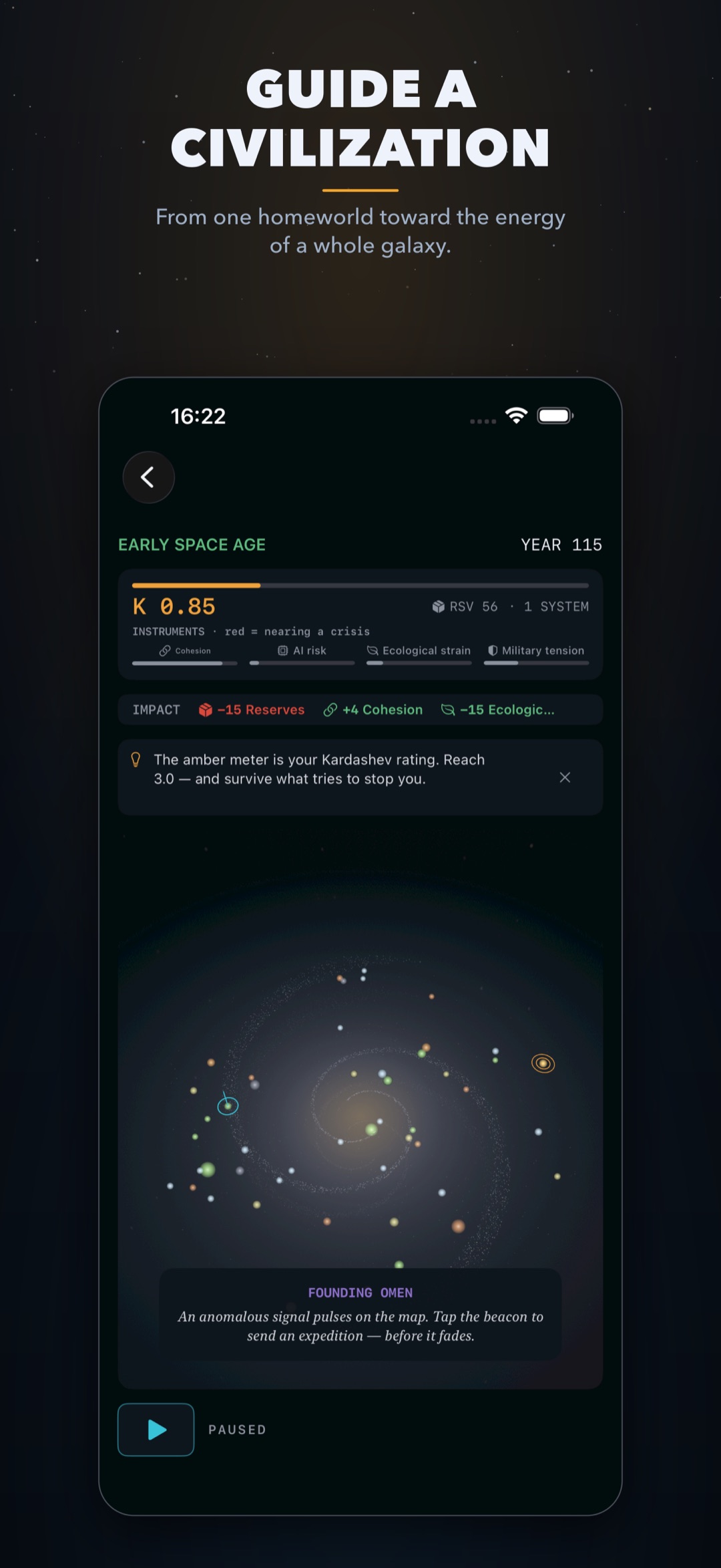 The seeded galaxy map.